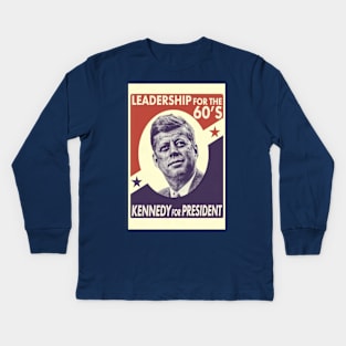 JFK for President 1960 Vintage John F. Kennedy Kids Long Sleeve T-Shirt